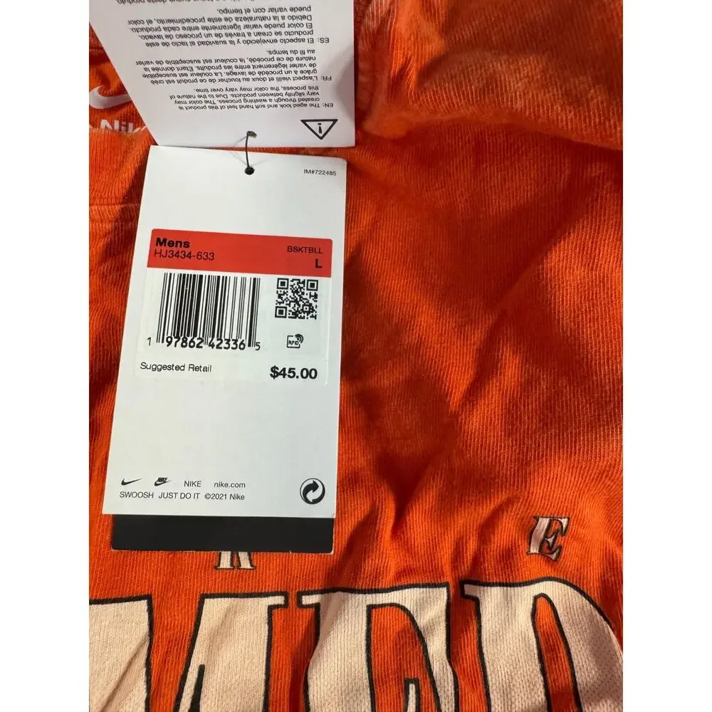 Nike Men's Summit League Short Sleeve Basketball T-Shirt Size Large Picante Red
